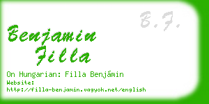 benjamin filla business card